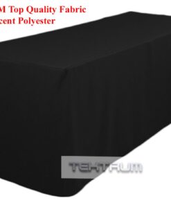 TEKTRUM 6-Feet Long Fitted Table DJ Jacket Cover for Trade Show - Thick/Heavy Duty/Durable Fabric - Black Color (TD-JKT-BLK-6FT) 5 51tGN1Ma5wL