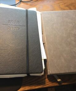 Thick Classic Notebook with Pen Loop - A5 College Ruled Hardcover Writing Notebook with Pocket + Page Dividers Gifts, Banded, Large, 180 Pages, 8.4 x 5.7 in Gray 53 51tOuOlMpHL