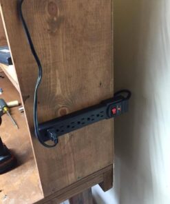 Amazon Basics 6-Outlet, 200 Joule Surge Protector Power Strip, Pack of 2, Rectangle, 2 Foot, Black 46 51tZOY0YTFL