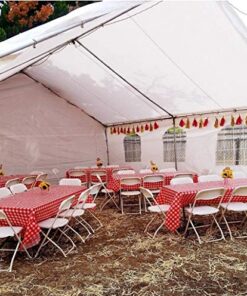 Oojami Pack of 4 Plastic Red and White Checkered Tablecloths - 4 Pack - Picnic Table Covers 54" x 108" Rectangle 20 51tbYhWQQLL