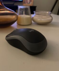 Logitech M185 Wireless Mouse, 2.4GHz with USB Mini Receiver, 12-Month Battery Life, 1000 DPI Optical Tracking, Ambidextrous PC/Mac/Laptop - Swift Gray USB Receiver 48 51tgIW06MtL