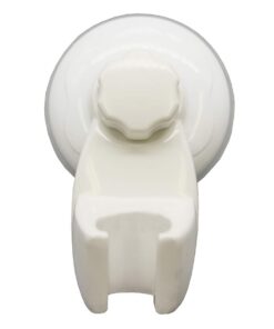 Non-Rotating Hand-Held Shower Head Bracket in White - Secure Suction Cup Mount, Fits Up to 1-Inch Base, No Drilling Required 15 51tsi8SByL