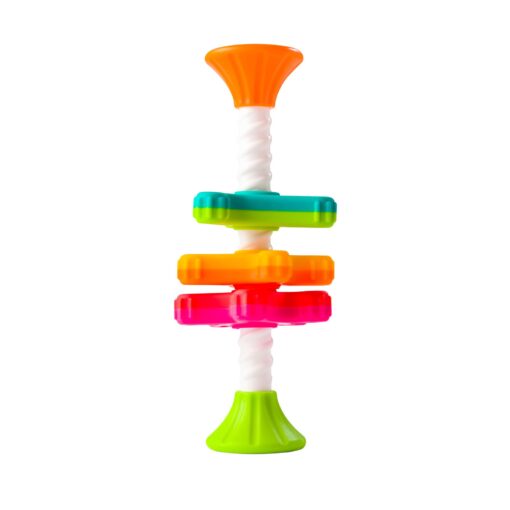 Fat Brain Toys MiniSpinny - Travel-Friendly Spinning, Textured Sensory Baby Toy Modern