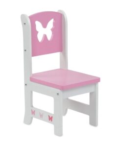Emily Rose 18 Inch Doll Kitchen Table and 2 Chair Dining Set | 18-in Doll Furniture Accessory - Butterfly Theme 26 51u V9JQJfL