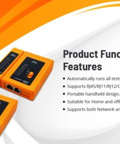 iMBAPrice - RJ45 Network Cable Tester for Lan Phone RJ45/RJ11/RJ12/CAT5/CAT6/CAT7 UTP Wire Test Tool 1-Pack RJ45/RJ11 Wire Continuity Tester 26 51u8uk4UzCL