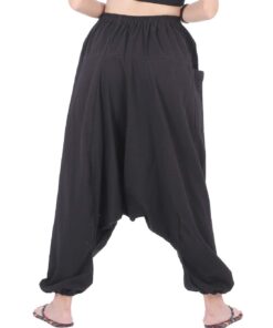 CandyHusky 100% Cotton Hippie Gypsy Boho Baggy Pants Harem Pants for Men Women Yoga Pants Aladdin Pants One Size Fits Most Black 15 51uChqHL0TL