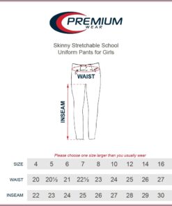 Premium Wear Skinny Stretchable School Uniform Pants for Girls 4 Slim Black 12 51uCi9ZQcCL