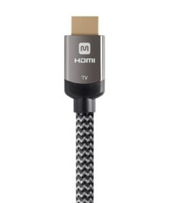 Alternative view of Monoprice Active High Speed HDMI Cable, 4K@60Hz, 18Gbps, HDR, 26AWG, YUV 4:4:4, HDCP 2.2, Braided Jacket, CL3, 30 Feet, Gray - Luxe Series