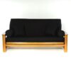 Royal Heritage Home 100% Cotton Full Size Futon Cover - Black - Washable Zippered Sofa Furniture Bed Mattress Covers - Armless Couch Zipper Slipcover Protector/Encasement 19 51uE7WALWPL