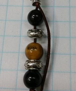 COAI Black Obsidian Stone Bracelet Necklace Mala Beads 108 Tiger Eye 33 51uI PisHvL
