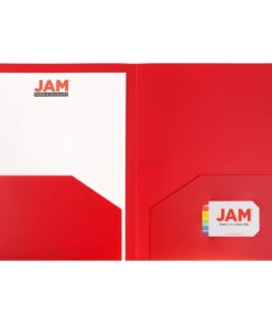 JAM PAPER Heavy Duty Plastic 2 Pocket Extra Tough School Folders - Assorted Primary Colors - 6/Pack 20 51uJwlonVgL