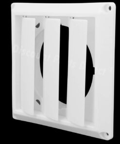 DPD Outdoor Dryer Vent Cover Cap 4'' Louvered Cover White Exterior Wall Vent Hood Outlet Airflow Vent 13 51uQsicct8L