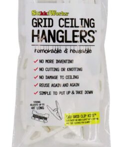 Schoolsource - 33032 Ceiling Hanger Grip Clips, Pack of 10 - 069360,White 8 51uTkzRJsVL