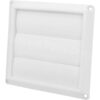 DPD Outdoor Dryer Vent Cover Cap 4'' Louvered Cover White Exterior Wall Vent Hood Outlet Airflow Vent