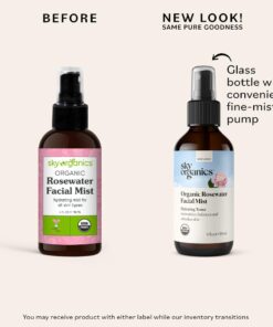Sky Organics Organic Rosewater Facial Mist for Face, 100% Pure & Steam-Distilled USDA Certified to Hydrate, Balance & Refresh, 4 fl. Oz 28 51uiIUi2zsL 3