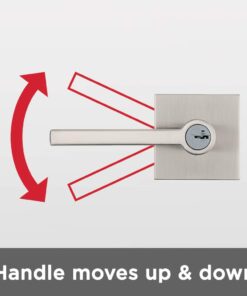 Kwikset 91560-029 Halifax Slim Square Keyed Entry Lever Featuring Smartkey, Iron Black Matte Black Square Rose Old Version 35 51uicdWUWL