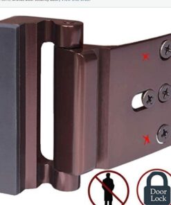 BAOWEIJD Door Lock Child Proof, Home Security Door Reinforcement Lock Withstand 800 lbs Door Latch Double Safety Security Protection for Your Home (Brown Door Security Lock) Brown 36 51undFIdXLL