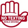 No Texting While Driving Multiple Color Choice Sticker Decal Label (red) Red 37 51urSb4pwbL
