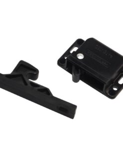 RV Designer H316, Universal Push Latch, 10 lb., Cabinet Hardware , Black 1 Per Pack