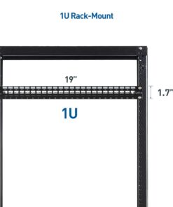 Cable Matters Rackmount or Wall Mount 1U 24 Port Keystone Patch Panel with Cable Management and Support Bar (19-inch Blank Patch Panel for Keystone Jacks/Keystone Panel) 1U (24-Port) 28 51v9fnDUjIL
