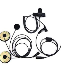 BAOFENG Helmet Kit 2 PIN Full Face Motorcycle Headset Earpiece Mic Ken Wood/WOU Xun/Pu Xing/Lin ton Two Way Radio Walkie Talkie, Black 15 51vDVVAl5L