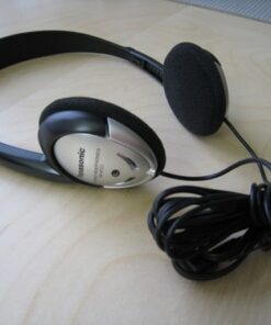 Panasonic Headphones, On-Ear Lightweight Earphones with XBS for Extra Bass and Clear, Natural Sound, 3.5mm Jack for Phones and Laptops, Work from Home - RP-HT21 (Black & Silver), 36 x 6.7 x 0.5 inches On Ear - No Mic 36 51vE4CRE8yL