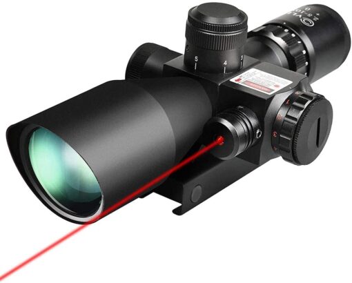 CVLIFE 2.5-10x40e Red & Green Illuminated Scope with 20mm Mount Red Laser