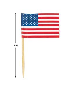 Beistle United States Of America Flag Food Picks 50 Piece Patriotic Party Supplies USA 4th Of July Decorations Labor Day Tableware, Red/White/Blue, 2.5" 2.5" 25 51vGWuTidzL