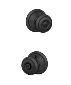 Schlage F40 GEO 622 Georgian Door Knob, Bed & Bath Privacy Lock, Matte Black 15 51vH7x1gdL