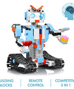 AOKESI Building Block Robot Kits for Kids, Remote & APP Control Robot Snap Together Engineering Kits STEM Building Toys Best Gift for 6, 7, 8 and 9+Year Old Boys and Girls Blue New 15 51vIfbXjUlL