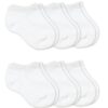Jefferies Socks, Llc Unisex-baby Newborn 6 Pack Seamless Sport Half Cushion Low Cut Socks 0-3 Months White