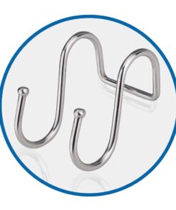 Pro Chef Kitchen Tools Double Utility Hooks - Dual S Hook 10 Pack Set - Hanging S Shaped Heavy Duty Metal Hooks for Outdoor Garage Home Storage Organization - Fits Utensil Rack Rails - Pot Hanger Bar 26 51vO8jva jL