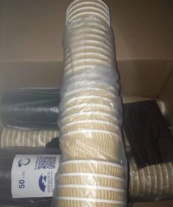 SPRINGPACK Disposable Paper Coffee Cups with Lids, 100 pack 12 oz Ripple Wall Insulated To Go Coffee Cups for Hot/Cold Beverage, Recyclable Takeaway Drinking Cups for Home Office Cafe Party 55 51vVcz8ZfcL