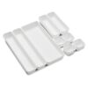 Madesmart 9-Piece Interlocking Bin Pack for Drawer Organization, Plastic Interlocking Junk Drawer Organizer Tray, White 15 51vYizWtVDL