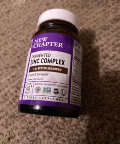 New Chapter Zinc Supplement, Fermented Zinc Complex, ONE Daily for Immune Support + Skin Health + Non-GMO Ingredients, Easy to Swallow & Digest, 60 Count (2 Month Supply) 60 Count (Pack of 1) 18 51vbEYfeymL