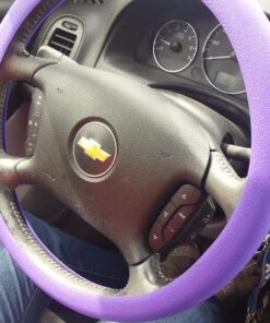 Steering Wheel Cover Auto Car Silicone Great Grip Anti-Slip Steering Cover Diameter 36-38cm/14-15inch (Purple) Purple 37 51vbp0CJDdL