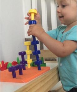 Skoolzy Primary Lacing Beads with String & Pipe Cleaners 46 pc Lacing Beads (41 pc) 54 51vdClWkKjL