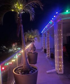 Brightown Solar String Lights, 2 Packs Total 66Ft 200 LED Solar Fairy Lights with 8 Modes, Waterproof Solar Lights for Outside Patio Yard Tree Wedding Christmas(Warm White) 33FT*2Packs Warm White 42 51vgzkEAMwL