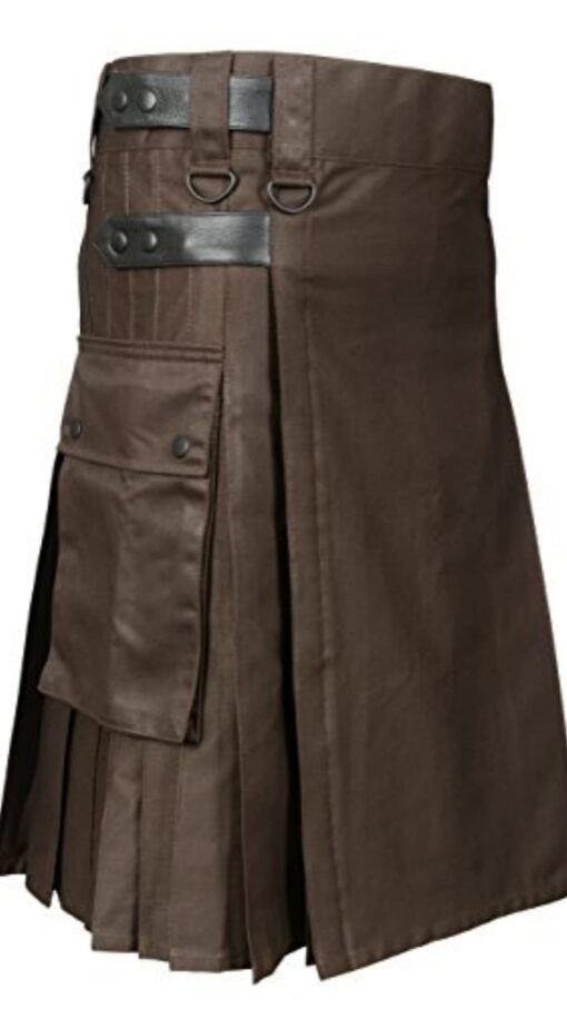 Scottish Brown Utility Kilt for Men 40 Regular