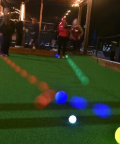Playaboule Glow in The Dark LED Day Night Lighted Bocce Ball Set Choose Competition 107mm or 85mm Balls 107mm 4 Colors Comp Size Balls 32 51vj5UbEGQL