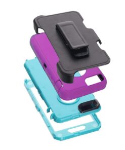 Alternative view of Annymall Case Compatible for iPhone 8 & iPhone 7, Heavy Duty [with Kickstand] [Built-in Screen Protector] Tough 4 in1 Rugged Shorkproof Cover for Apple iPhone 7 / iPhone 8 Light Purple