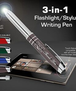 Thank You Pen for Your Boss Coworker Wife Husband Dad Mom Doctor, 3 in1 Stylus+Metal Ballpoint Pen+ Flashlight-Compatible With Most Phones and Touch Screen Devices,Gunmetal Gunmetal 11 51voJHb5uVL