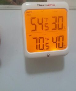 ThermoPro TP63B Indoor Outdoor Thermometer Wireless Hygrometer, 500FT Inside Outside Thermometer, Remote Temperature Monitor with Cold-Resistant Sensor, Outdoor Thermometers for Patio Home Greenhouse 47 51vuxfBkaqL