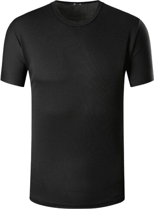 jeansian Men's Sport Quick Dry Fit Short Sleeve T-Shirts Tee Shirt Tshirt Tennis Golf Bowling Tops LSL182 X-Small Ama004_black