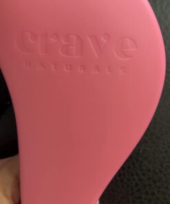 Crave Naturals Glide Thru Detangling Brush for Adults & Kids Hair- Detangler Brush for Natural,Curly,Straight,Wet/Dry Hair, Little Girl & Toddler Accessories, Teenager Gifts -1pk, Pink 1 Pack 37 51w5g4bz0L