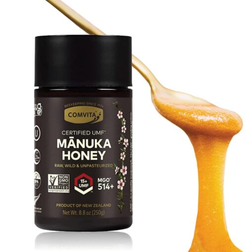 Comvita Manuka Honey (UMF 15+, MGO 514+) New Zealand’s #1 Manuka Brand | Superfood for Gut & Immune Support | Raw, Wild, Non-GMO | 8.8 oz 8.8 Ounce (Pack of 1)