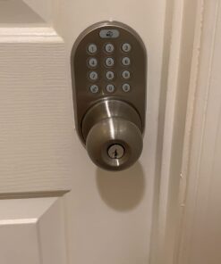 MiLocks TKK-02SN Tkk-Sn Digital Door Knob Lock with Electronic Keypad, Satin Nickel, Keypad, Keyless 32 51wBkWYWrFL