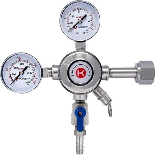 Kegco KC LH-542 Draft Beer Regulator, Chrome