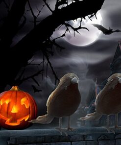 Alternative view of PREXTEX 6pcs Black-Feathered Small Crows Halloween Decorations | Outdoor&Indoor Decor | Fake Bird, Halloween Birds, Scary Ravens, Decorative Crows, Raven | Home, Fence, Porch, Tree, Party Decoration