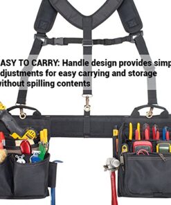 CLC Custom Leathercraft 1608 Electrician's Comfort Lift Combo Tool Belt, 28 Pocket,Black 21 51wRb0SE12L